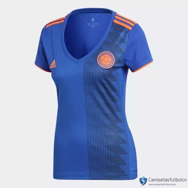 Camiseta Seleccion Colombia Segunda equipo Mujer 2018 Azul